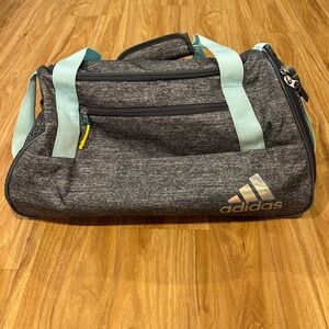 Adidas grey duffle bag